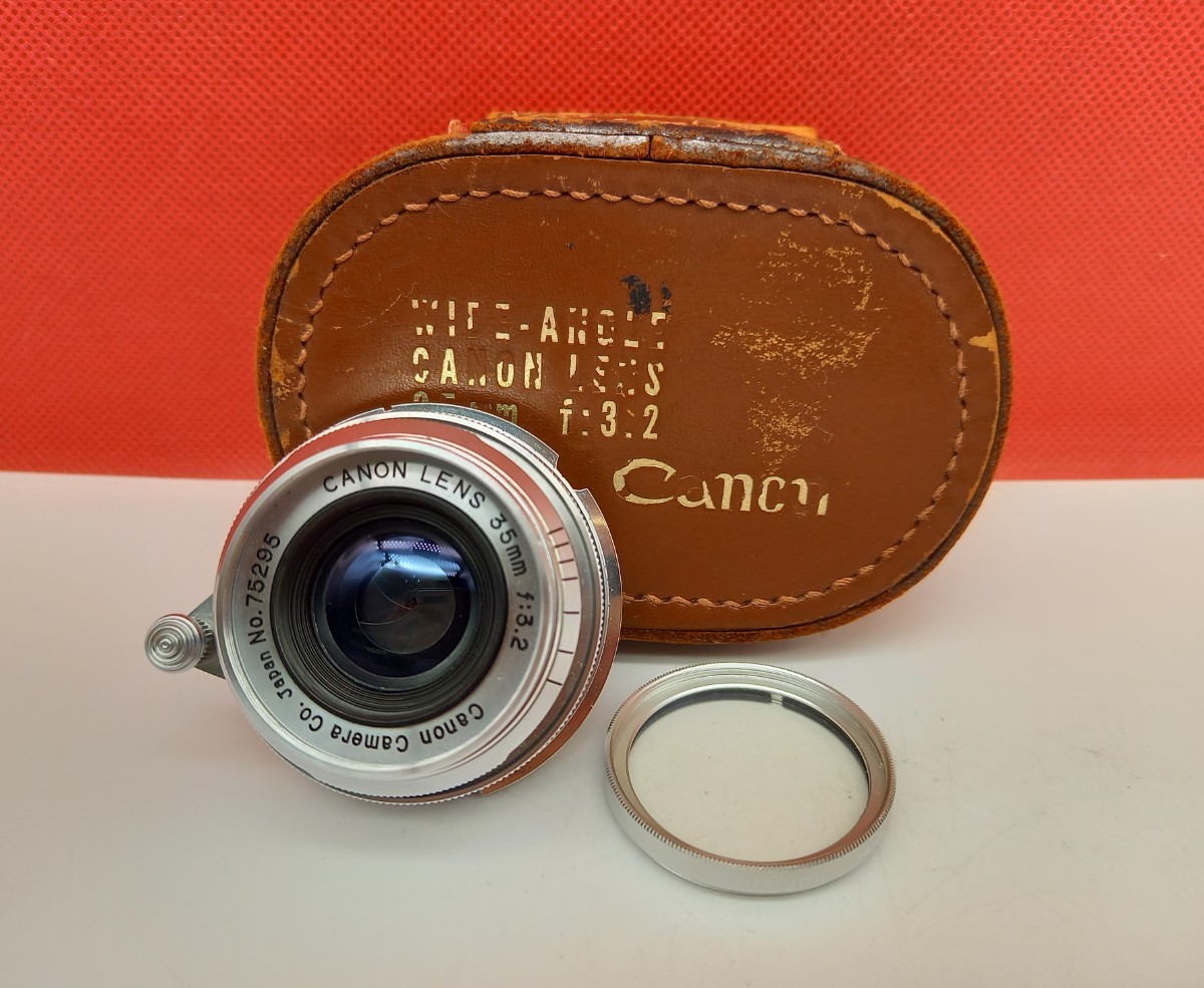 ■ Canon LENS 35mm F3.2 Mマウント Leica ライカ カメラ レンズ ケース キャノン_画像1
