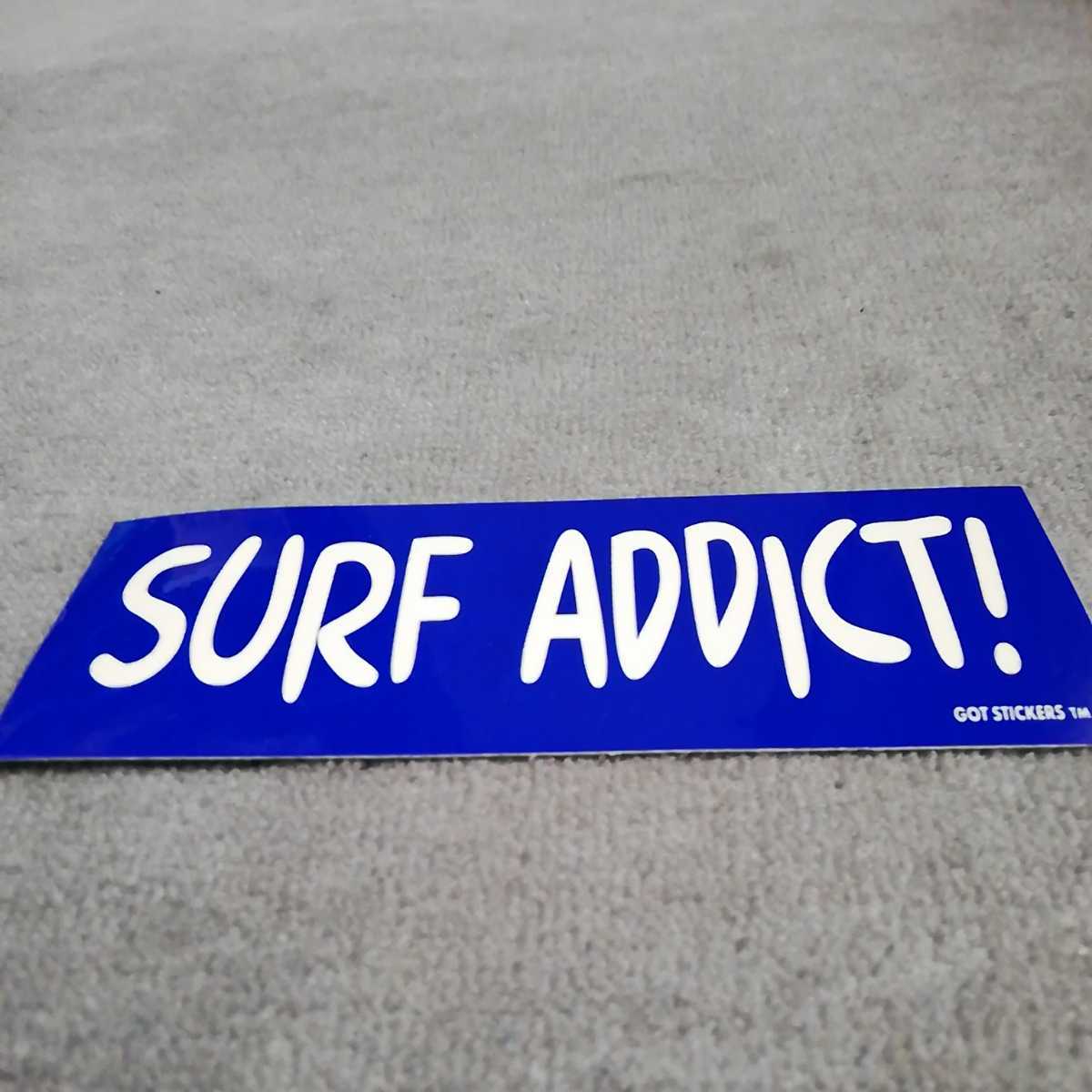 新品未使用正規品本物人気ハワイGOTステッカ―　SURF ADDICT! 横約16.6cm、縦約6.5cm 　　送料￥84～_画像7