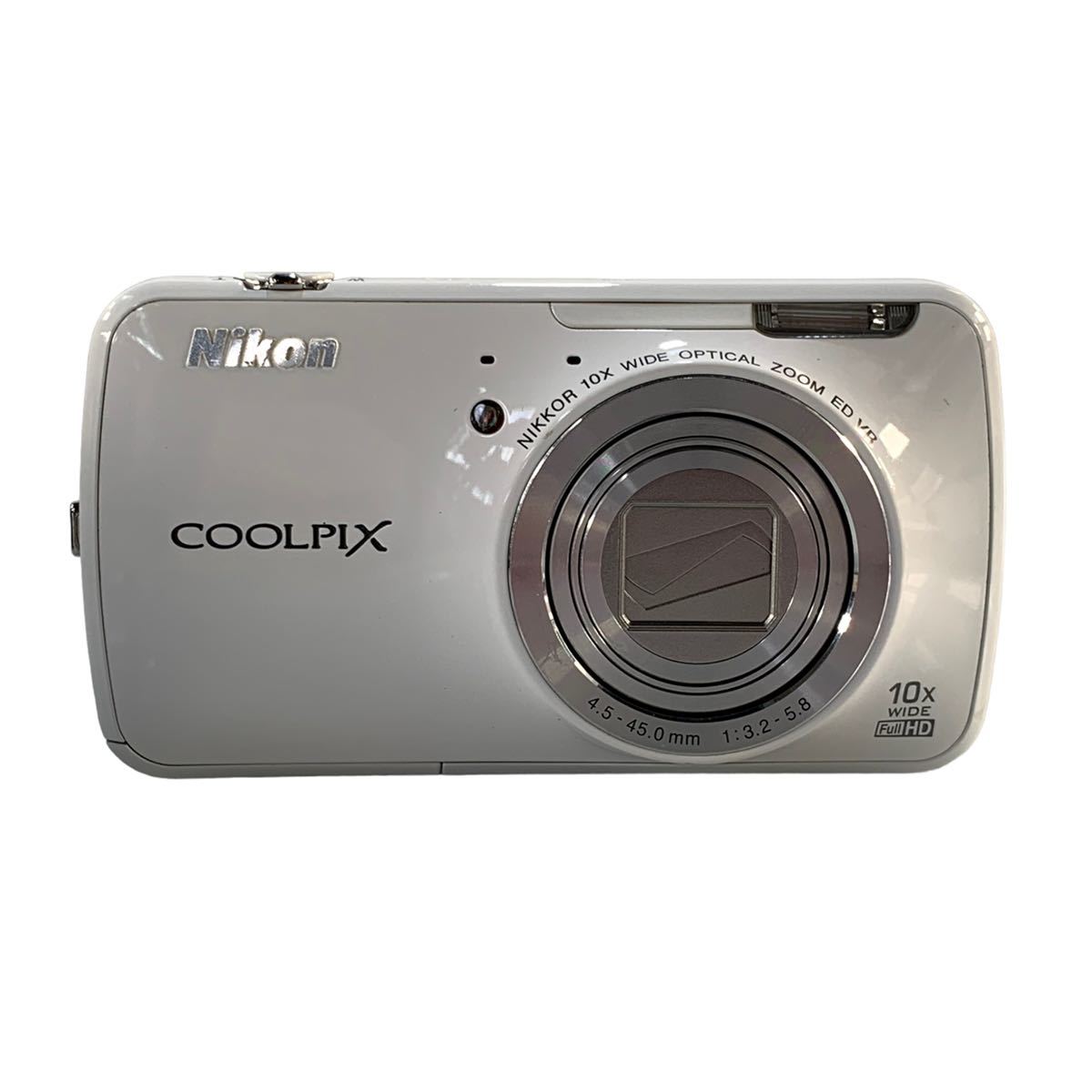 ★美品 動作確認済み Nikon ニコン COOLPIX S800c コンパクトデジタルカメラ ホワイト 4.5-45.0㎜ 1:3.2-5.8 中古品 付属品 管理J244_画像3