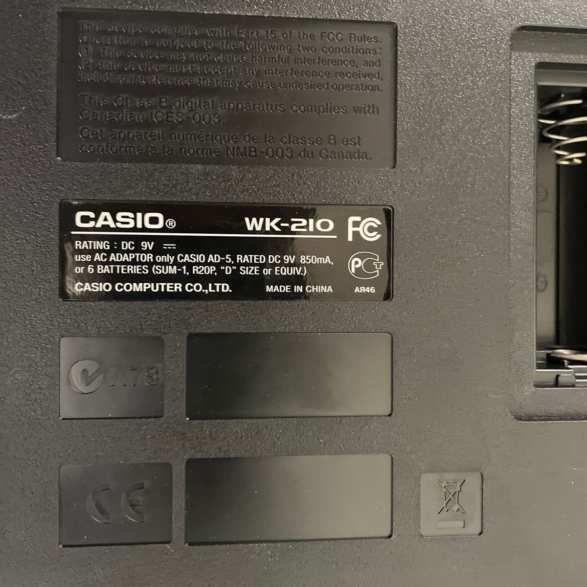 カシオ CASIO 電子キーボード WK-210 ピアノ_画像7