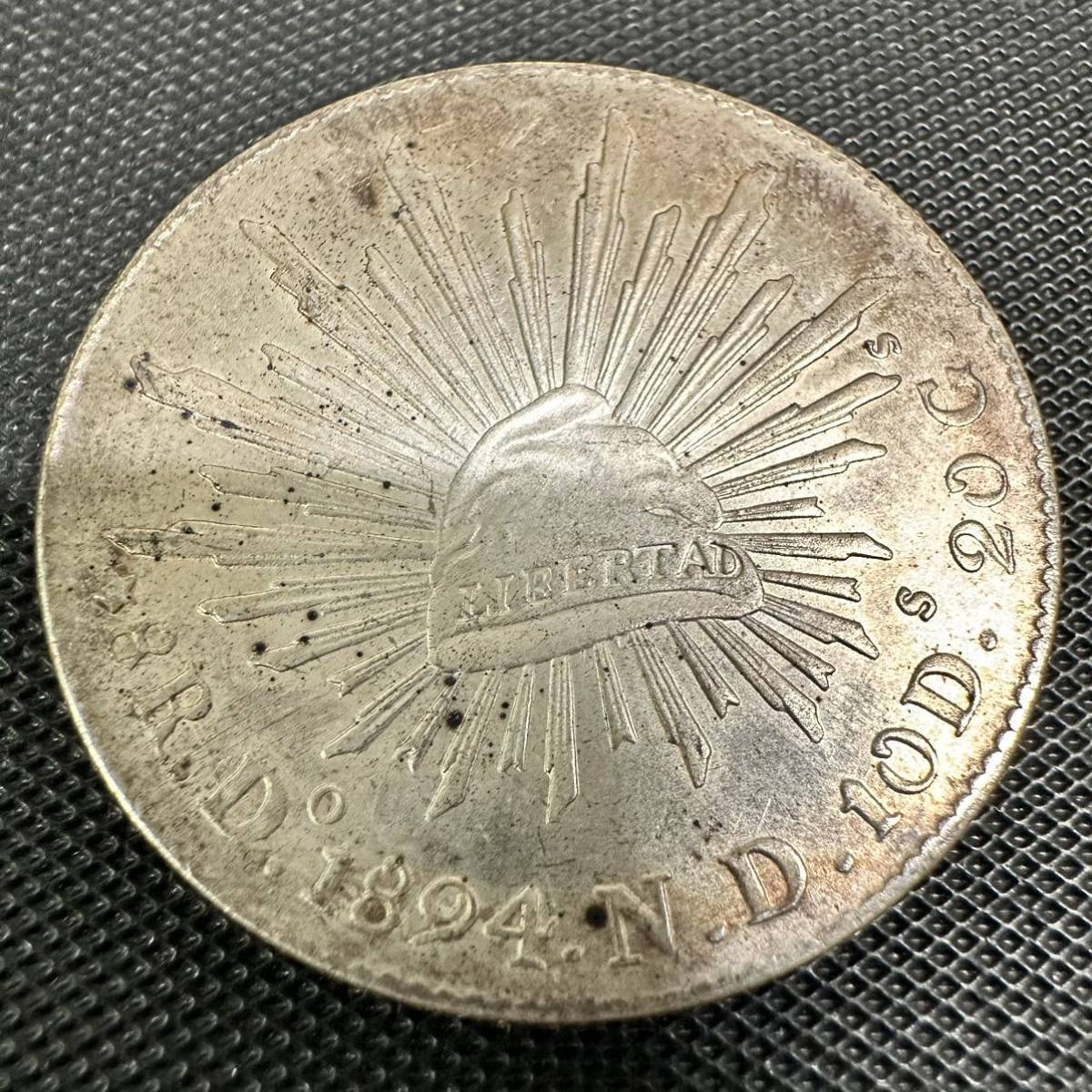 古錢 メキシコ 1894年  コイン B2大型銀貨 貿易銀 重さ26.8g 大型コインの画像1