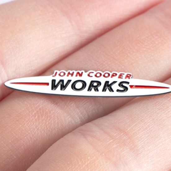 メタルステッカー ３個セット JCW JOHN COOPER WORKS エンブレム ３cm 車 内装 ミニクーパー MINI R50 R52 F55 F56 R55 R56 新品送料無料_画像1