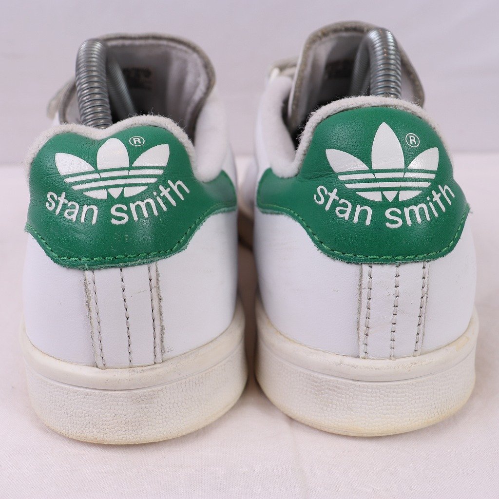 STANSMITH 25.0cm/adidas スタンスミス アディダス スニーカー ベルクロ 白 ホワイト 緑 中古 古着 メンズ ad4640_画像2