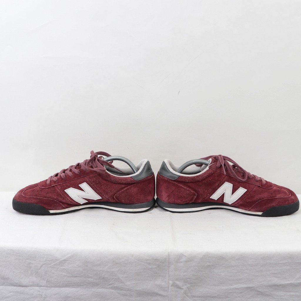 360 ニューバランス 27.0cm/new balance エンジ ワイン 白 中古 古着 スニーカー メンズ yy8438_画像5