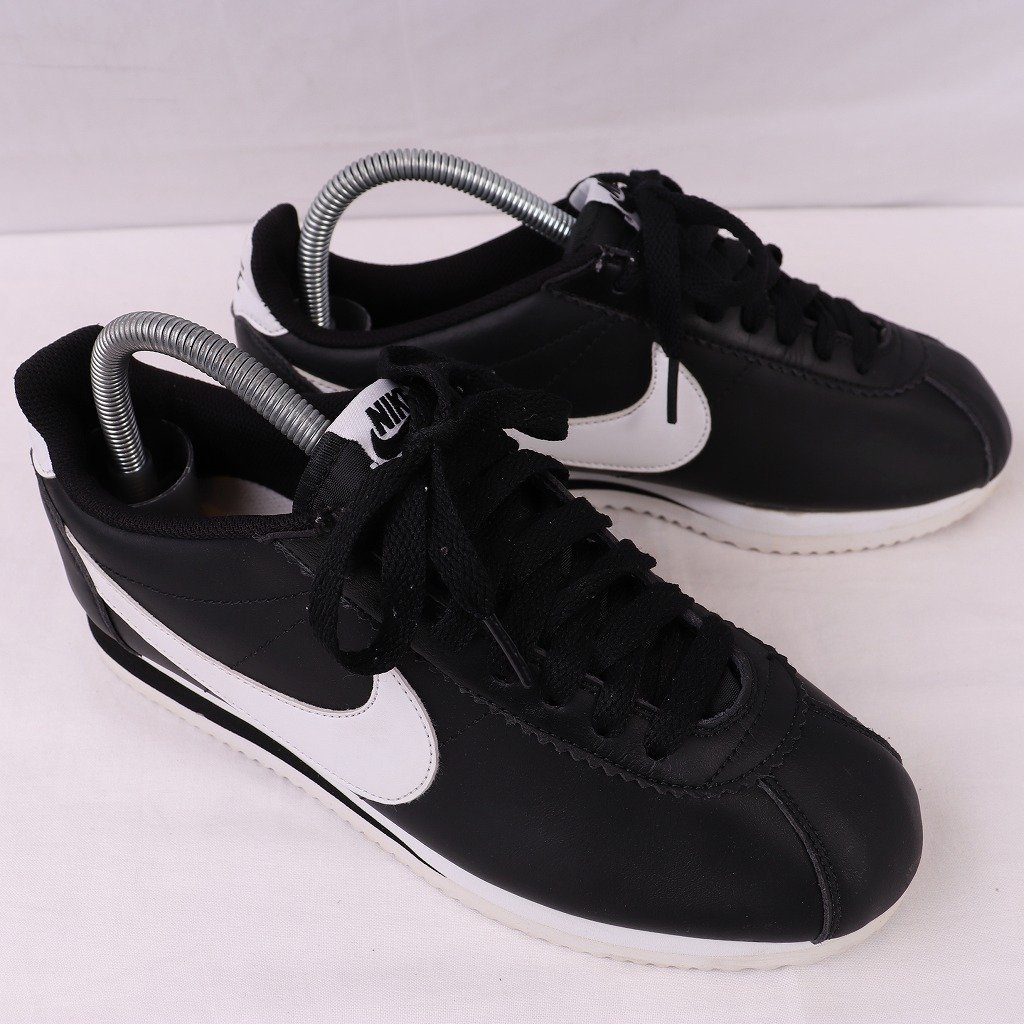 WMNS CLASSIC CORTEZ LEATHER 25.0cm/NIKE コルテッツ ベーシック レザー ナイキ 古着 中古 黒 ブラック 白 スニーカー レディース xx7883_画像7