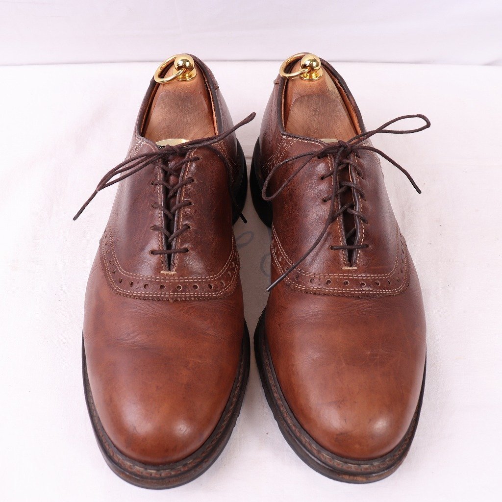 a Len Ed monz9 1/2 D туфли с цветными союзками CANFIELD can поле ALLEN EDMONDS Brown чай USA производства мужской б/у обувь б/у одежда ds4100