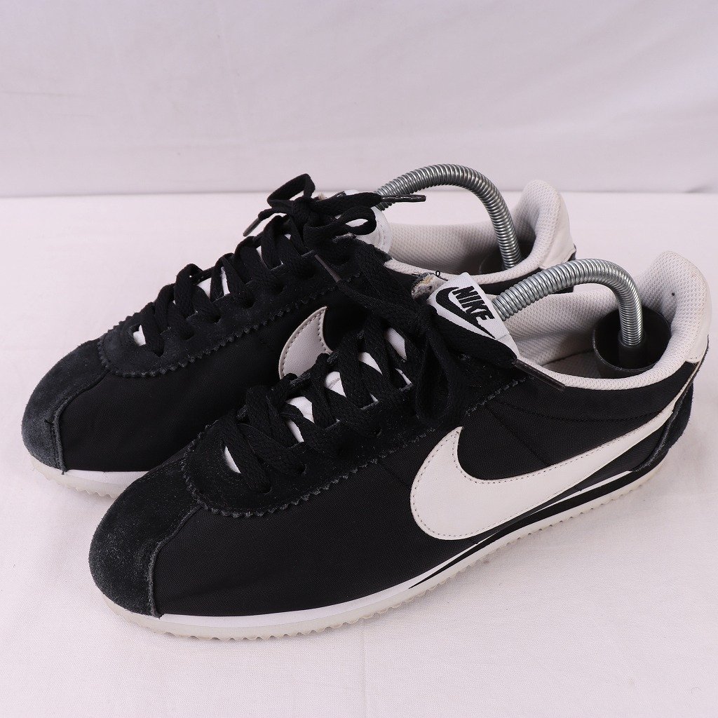 WMNS CLASSIC CORTEZ NYLON 26.5cm /NIKE クラシックコルテッツナイロン ナイキ 古着 中古 黒 ブラック 白 レディース スニーカー xx7901_画像1