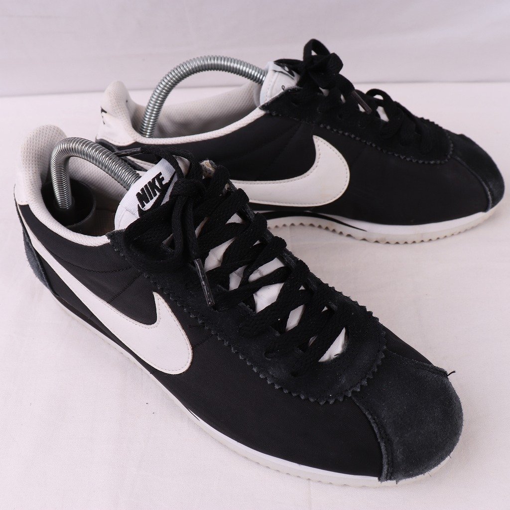 WMNS CLASSIC CORTEZ NYLON 26.5cm /NIKE クラシックコルテッツナイロン ナイキ 古着 中古 黒 ブラック 白 レディース スニーカー xx7901_画像7