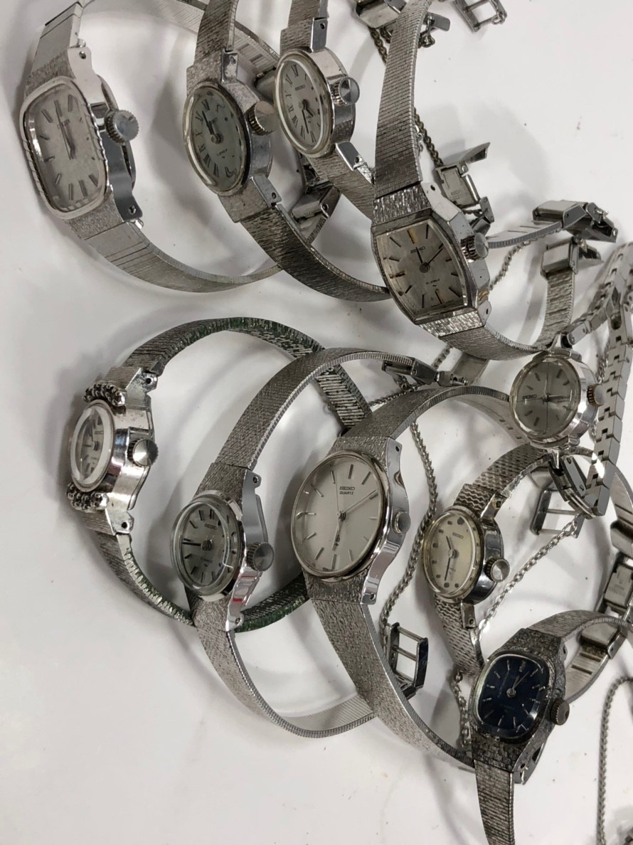     原文:ジャンク♪100点♪SEIKO♪セイコー♪CITIZE♪シチズン♪時計♪まとめ売り♪レディース♪大量まとめ♪セット♪稼働品あり♪100円スタート