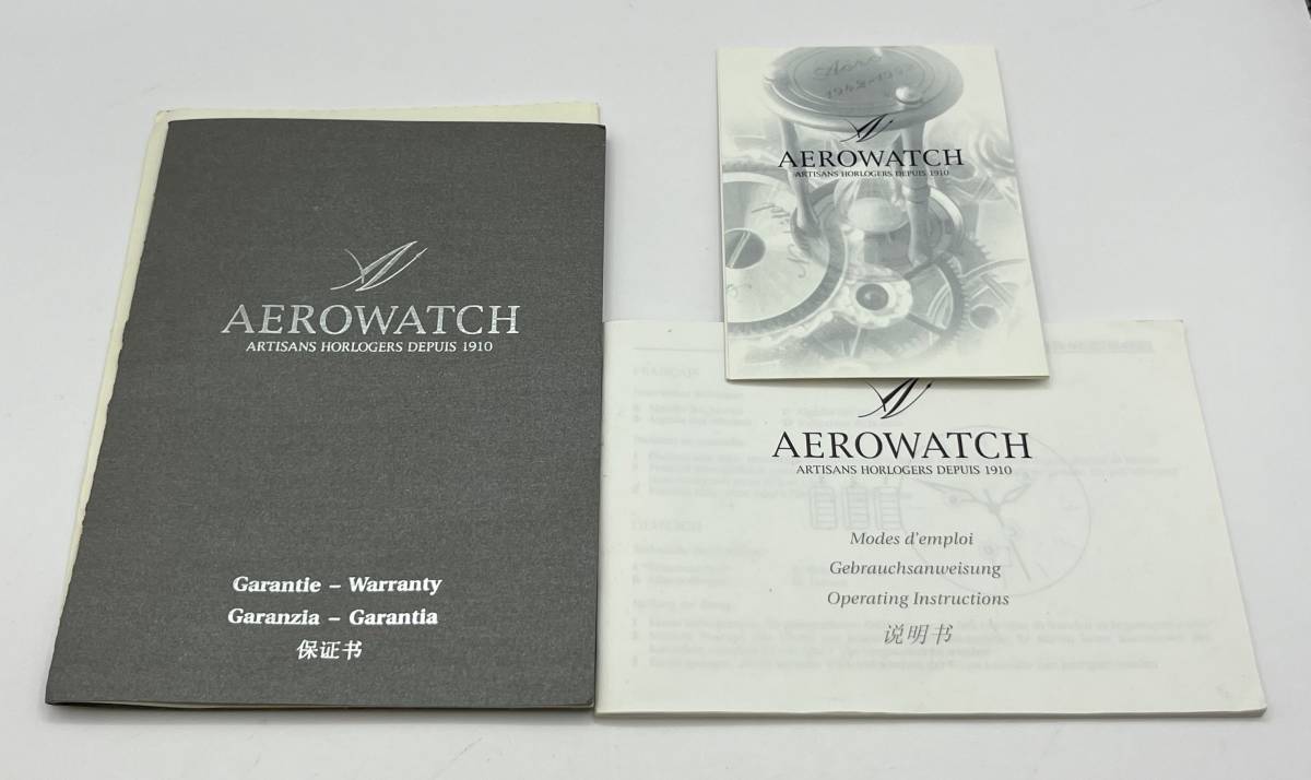 【アエロウォッチ　1円～】　◎AEROWATCH◎　デイト　腕時計　稼働　メンズ　L67L28_画像8