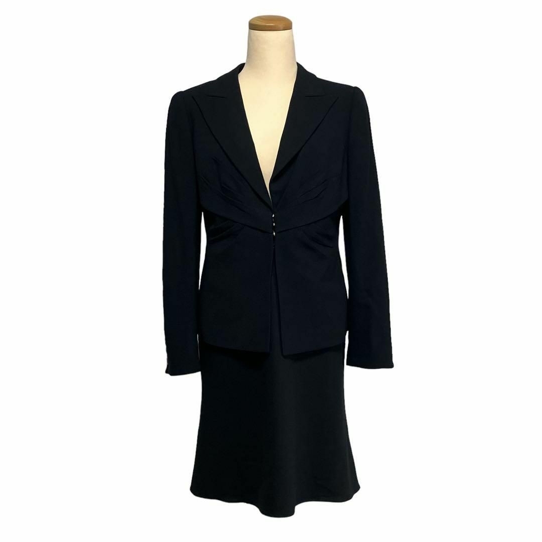 ARMANI COLLEZIONI イタリア製　黒　スーツ　セット　フォーマル　パンツ　スカート_画像2
