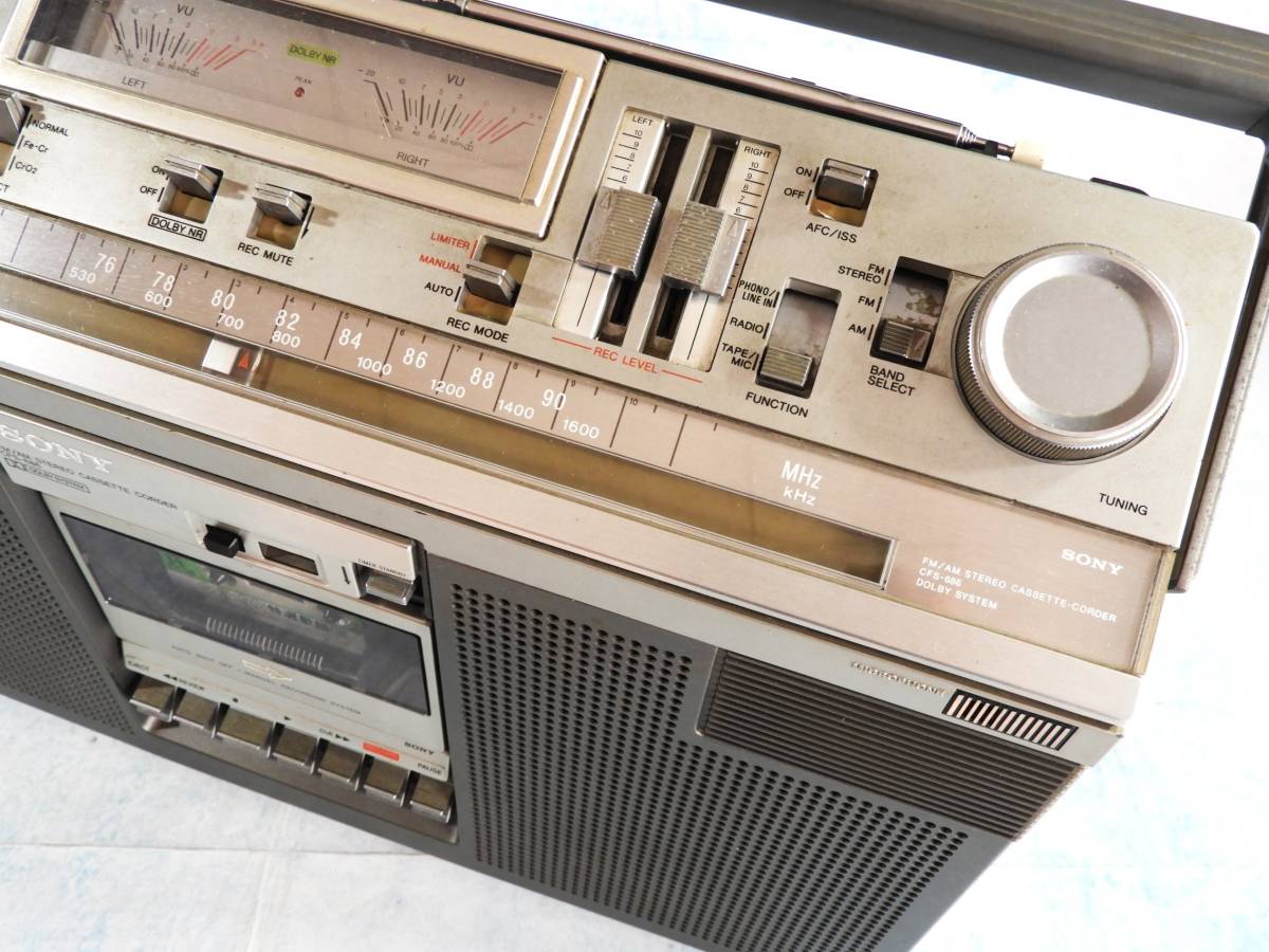 ☆完動美品！ソニー大型ラジカセ【SONY CFS-686 Stereo XYZ（ジーゼット）】取扱説明書付♪整備済み★_画像7