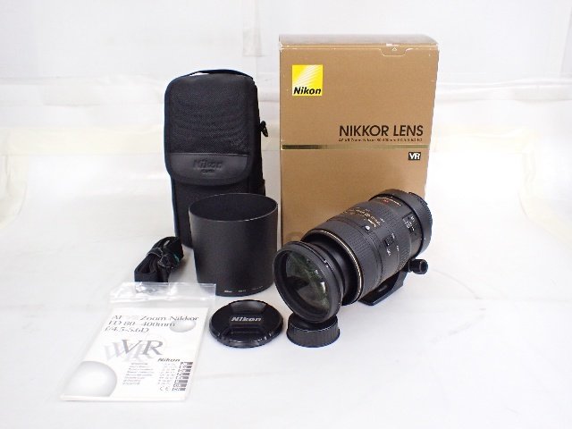 【良品】 Nikon ニコン AF VR Zoom-NIKKOR 80-400mm F4.5-5.6D ED レンズ ケース/説明書/元箱付 ∴ 6C935-3_画像1