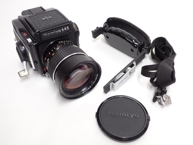 MAMIYA M645 1000S + SEKOR C 45mm F2.8 マミヤ 中判カメラ レンズ/グリップ付 動作品 ∬ 6C907-12_画像1