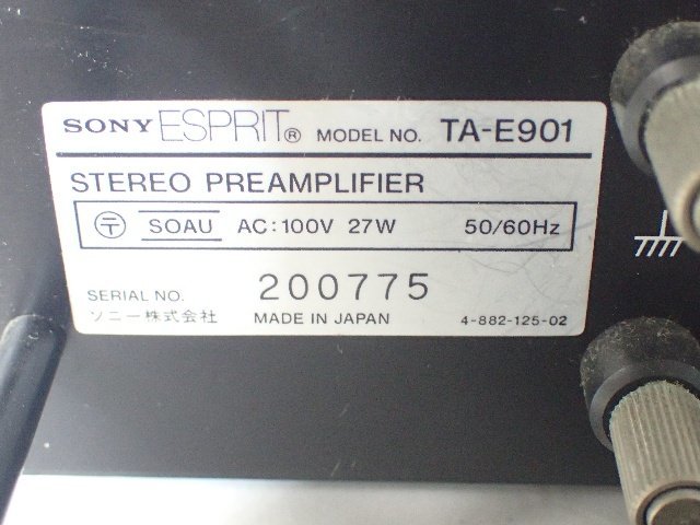 SONY ソニー コントロールアンプ ESPIRIT TA-E901 ★ 6CC48-8_画像5