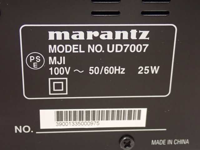 marantz マランツ CD/SACDユニバーサルプレーヤー UD7007 リモコン/説明書付き □ 6C9F5-4_画像5