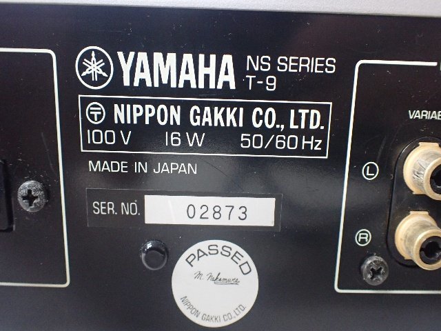 日本製 ヤマハ YAMAHA FMチューナー T-9 ★ 6CC48-18_画像5