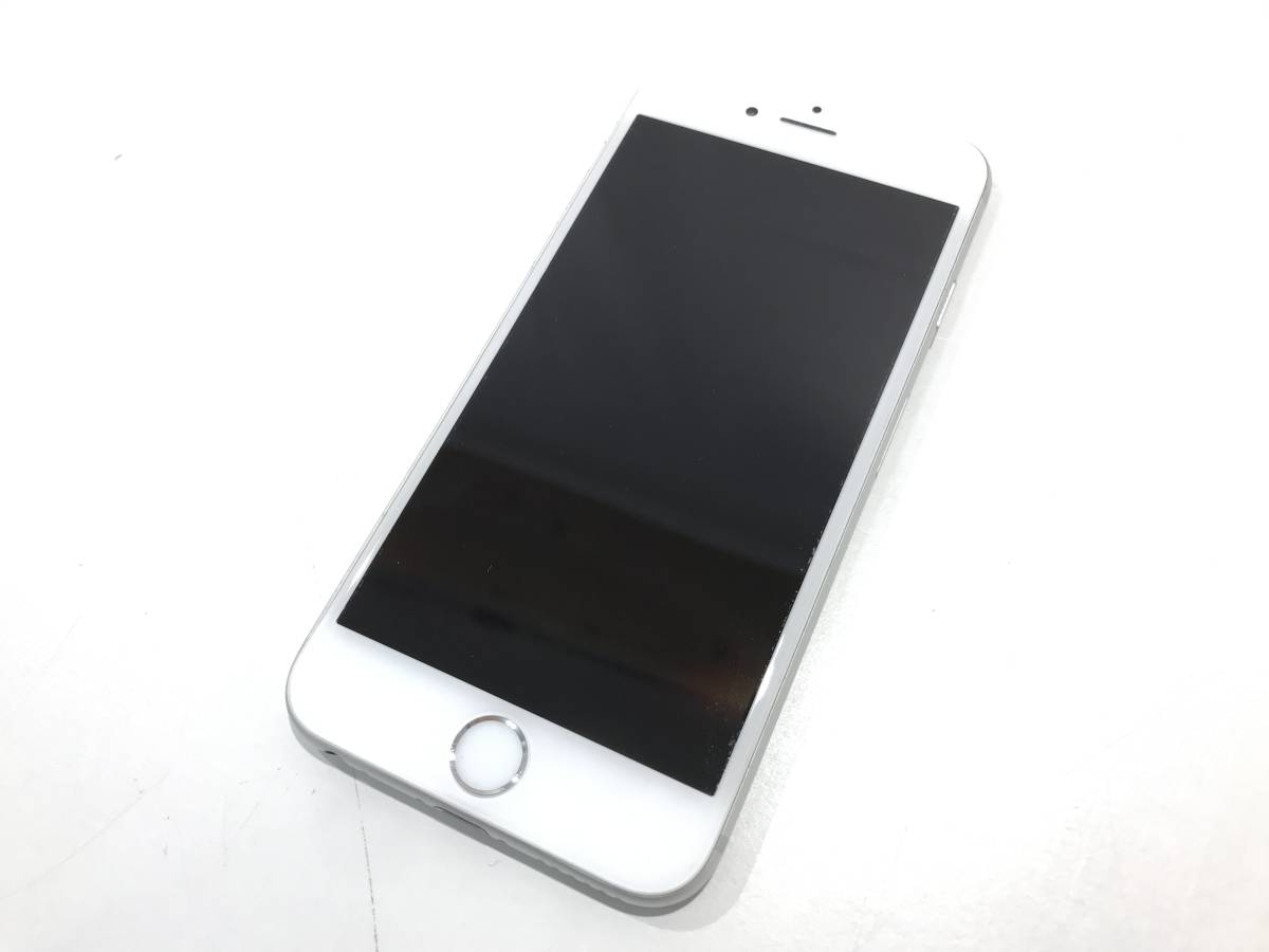 1円スタート ジャンク品 Apple iPhone6 64GB NG4H2J/A docomo A1586 ホワイト 〇判定 iOS12.5.7 本体のみ アイフォン バッテリー100%_画像1