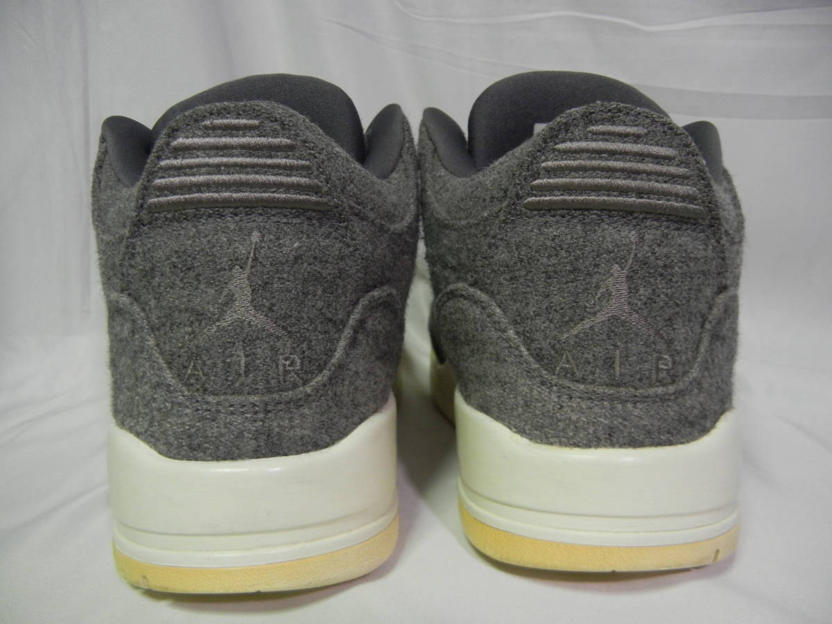 中古 NIKE エアジョーダン３レトロ ウール 27.5㎝ 854263－004 ウール ダークグレー/ダークグレー/セイル2016 AIR JORDAN 3 RETRO WOOL_画像5