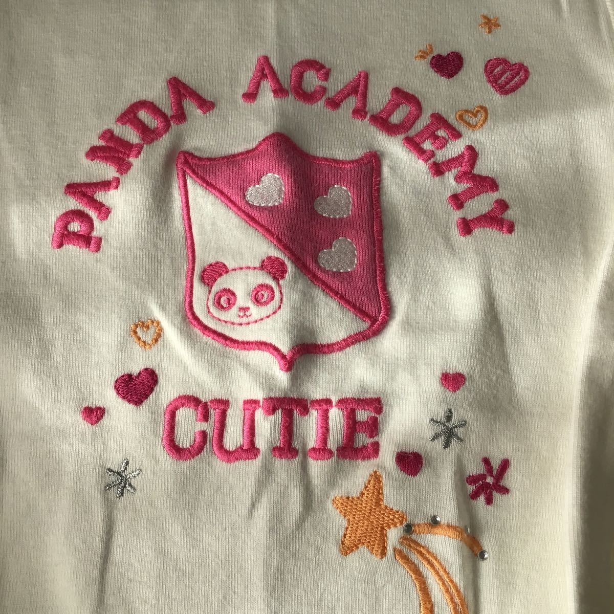 used 子供服「 GYMBORee 白色 ピンク パンダの刺繍 サイズ7 長袖 Tシャツ 」 綿100% / ジンボリー 120cmくらいのイメージです_画像5