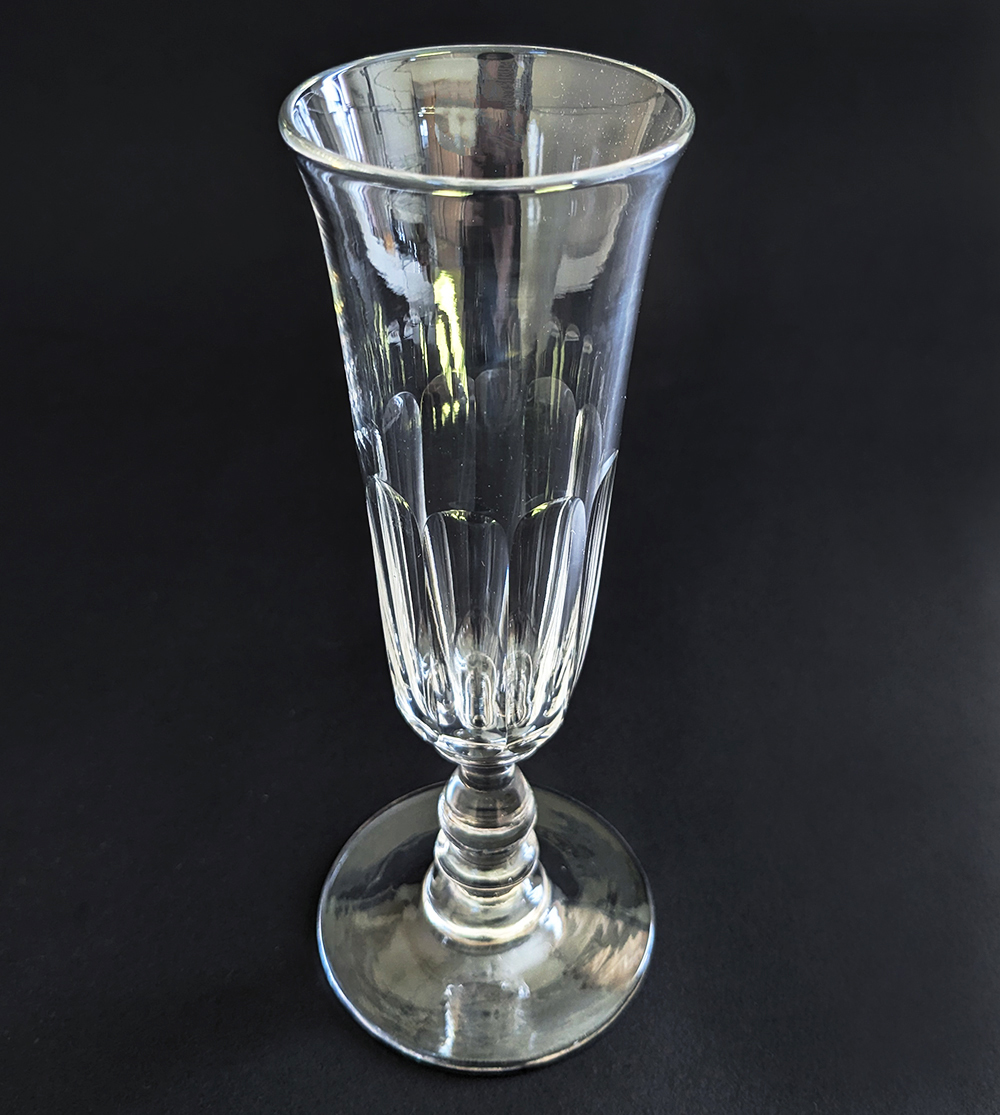 ■オールドバカラ BACCARAT シャンパンフルート グラス 高さ17cm チューリップ cote plates アンティーク クリスタル BB_画像2