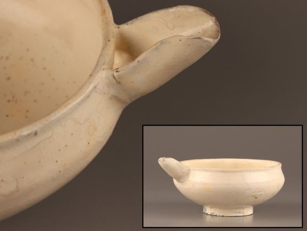 古美術 朝鮮古陶磁器 李朝 粉引 片口 時代物 極上品 初だし品 C3112_画像1