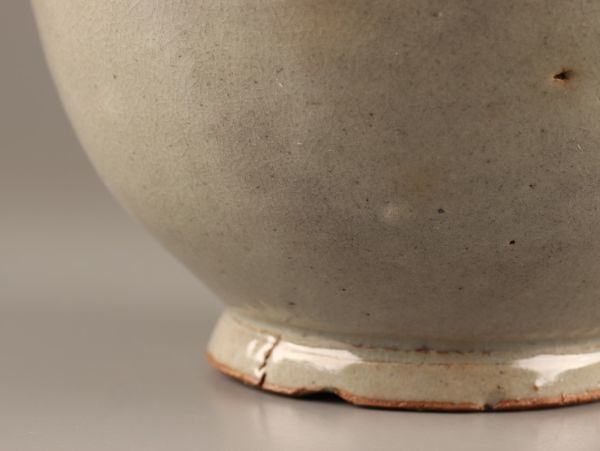古美術 朝鮮古陶磁器 李朝 白磁 刷毛目 花瓶 時代物 極上品 初だし品 C3574_画像9