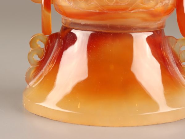 中国古玩 唐物 赤瑪瑙 遊環 香炉 細密細工 時代物 極上品 初だし品 C3555_画像8
