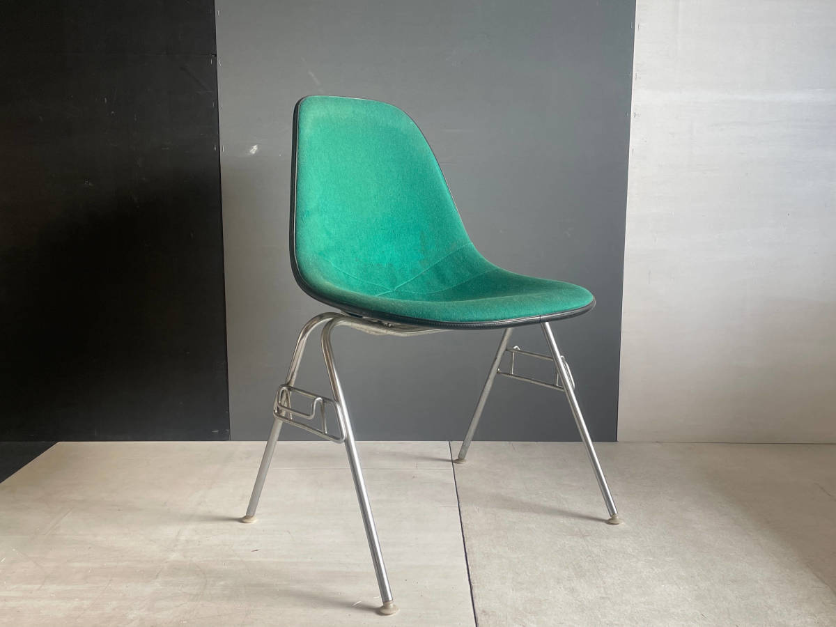 [7661B] Herman Miller Side shell chair FRP старт  King основа Eames Charles Ray Eames Vintage боковой ракушка стул narrow 