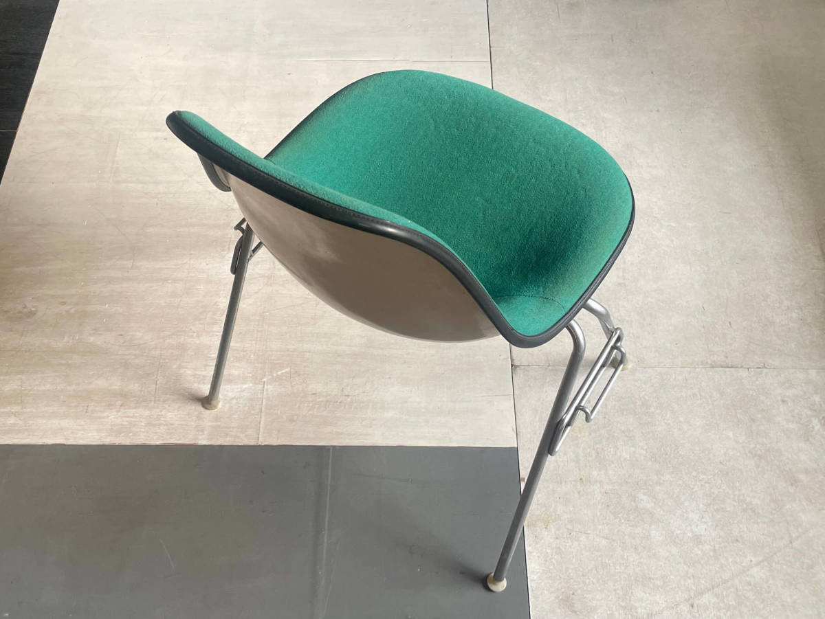 [7661B] Herman Miller Side shell chair FRP старт  King основа Eames Charles Ray Eames Vintage боковой ракушка стул narrow 