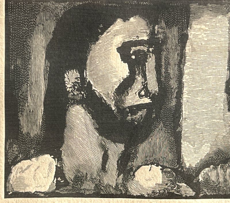 【FCP】 真作保証 ジョルジュ・ルオー(Georges Rouault) 木版画10x20cm 「パッションより　キリストと向き合うパリサイ人」 1939年作 _画像9