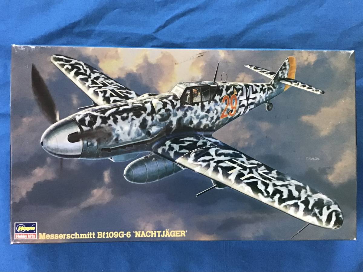 ■送料350円～ 1/48 ハセガワ メッサーシュミット Bf109G-6 ナハトイェーガー I./JG302_画像1