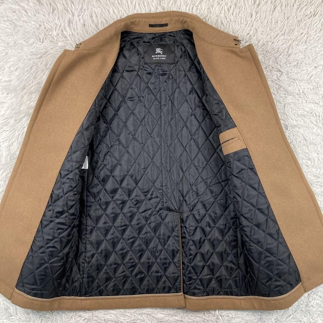 ほぼ未使用 バーバリー ブラックレーベル ダッフル コート Lサイズ ノバチェック キャメル BURBERRY BLACKLABEL キルティング アウター_画像7