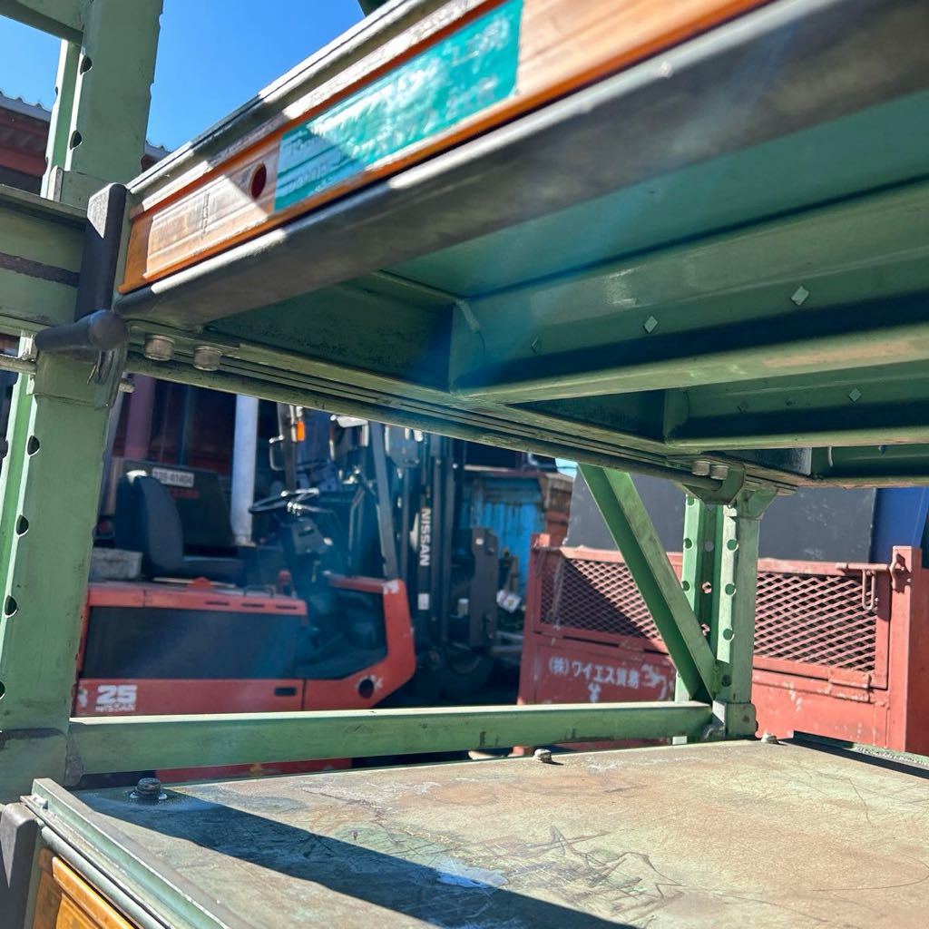 SKT5478 スライドラック 重量棚 スライドテーブル 金型 治具 鋼板 長尺材 重量製品 立体保管 キャビネット 棚 3段_画像5