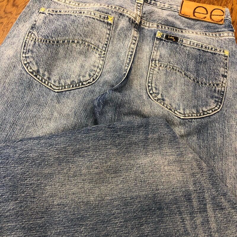 【EL404】Lee W29 L32 色落ち加工 ジーンズ ジーパン デニムパンツ 股上浅め ブランド古着 リー 送料無料_画像10