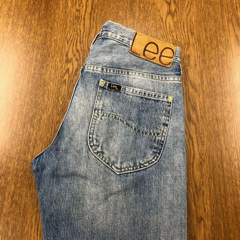 【EL404】Lee W29 L32 色落ち加工 ジーンズ ジーパン デニムパンツ 股上浅め ブランド古着 リー 送料無料_画像1