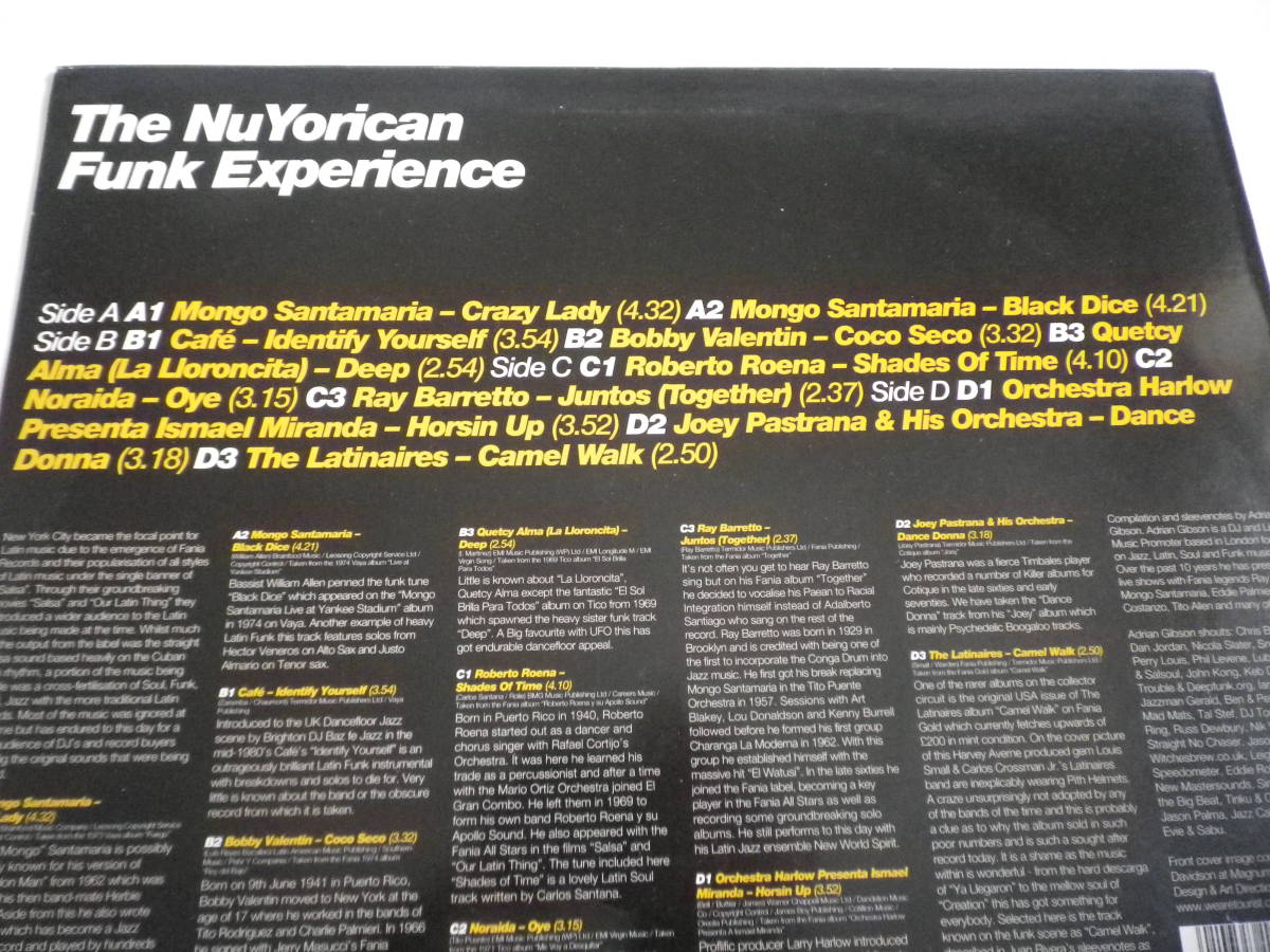 ■【V. A.-The NuYorican Funk Experience】2003年Nascente【UK盤】Latin,Funk/Soul,Afro-Cuban, Boogaloo,Salsa■B 　　　　_画像3
