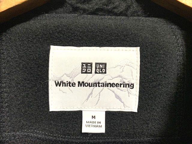 ★23FW 美品　UNIQLO × White Mountaineering ユニクロ × ホワイトマウンテニアリング　フリースフルジップパーカ ブラック M_画像5