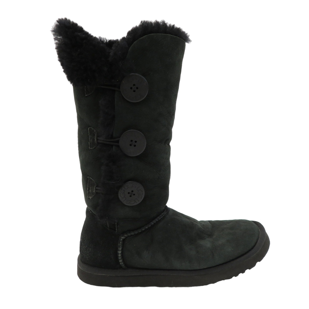 【1円】UGG australia アグ オーストラリア 1873 Bailey Button Triplet ムートン ブーツ ブラック系 23.0cm [240101016408]_画像4