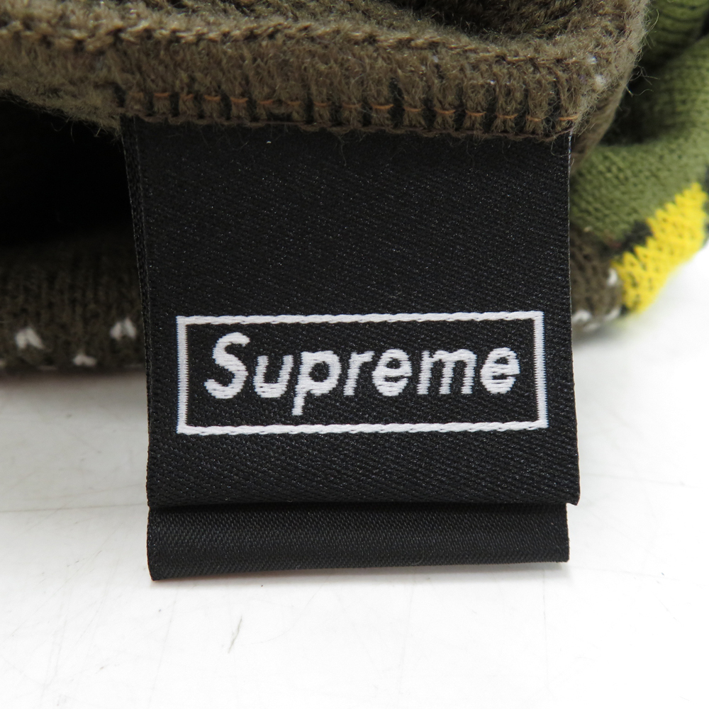 SUPREME シュプリーム 22AW NEW ERA SPLIT BEANIE ニット帽 カモフラ ブラウン系 [240001898901] メンズ_画像7