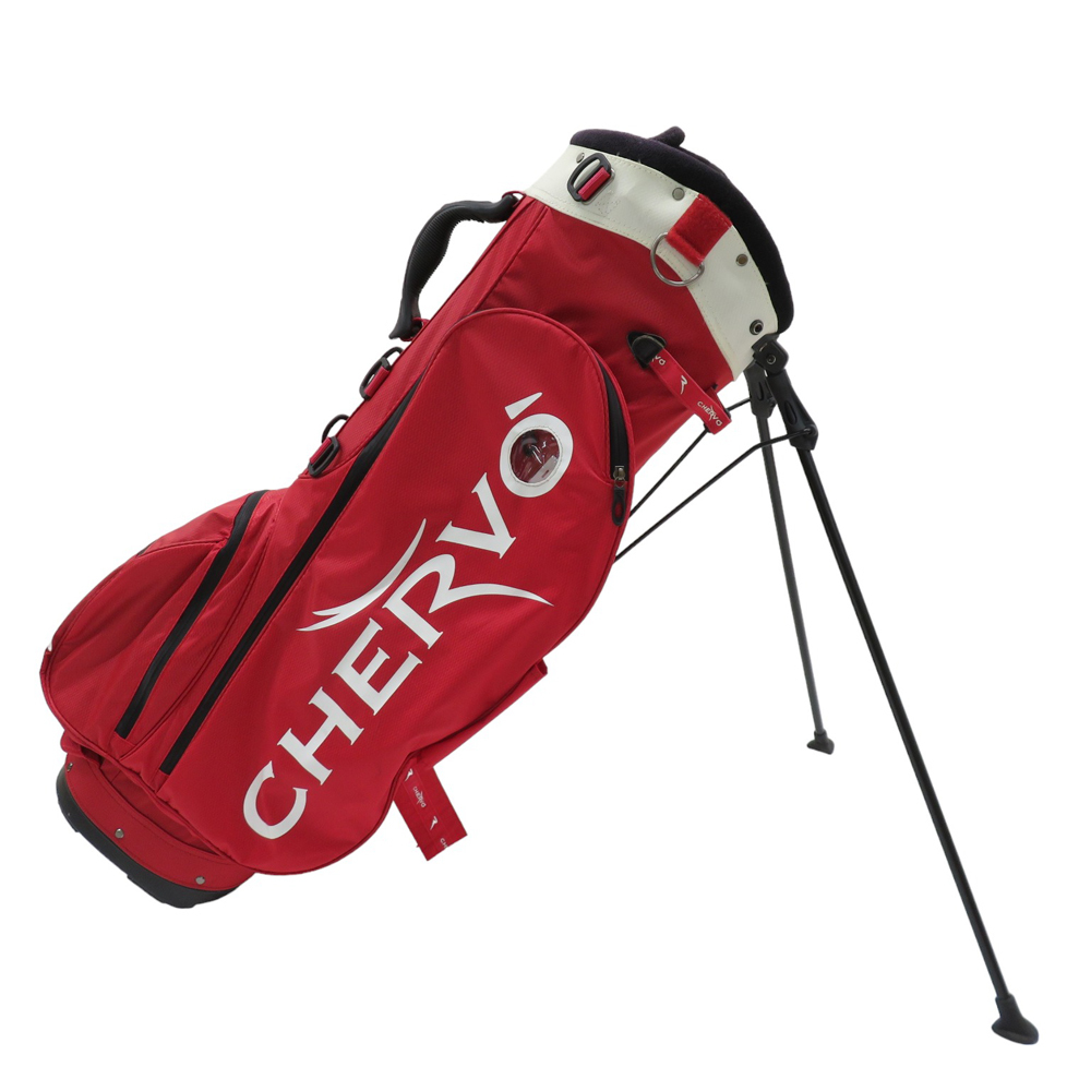CHERVO シェルボ スタンド式 キャディバッグ 8分割 レッド系 9型 [240101100768] ゴルフウェア