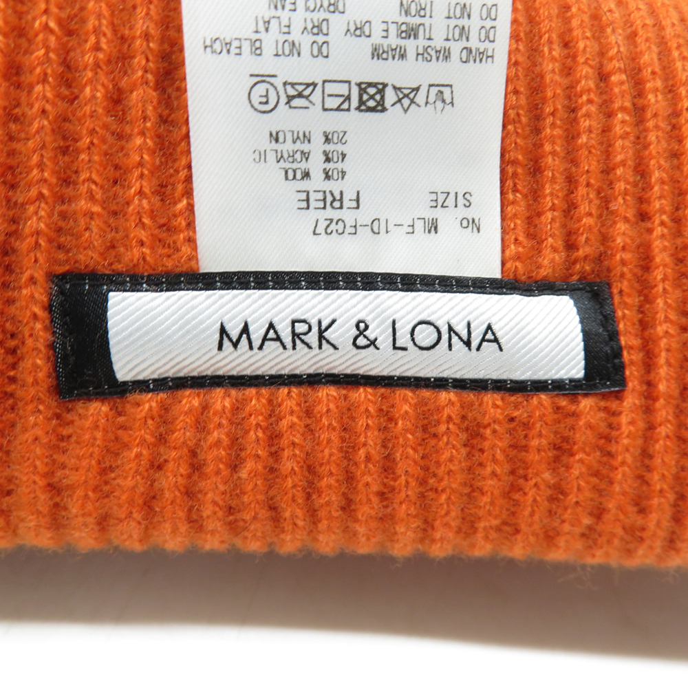 MARK&LONA マークアンドロナ ニット帽 オレンジ系 FREE [240101085665] ゴルフウェア_画像6