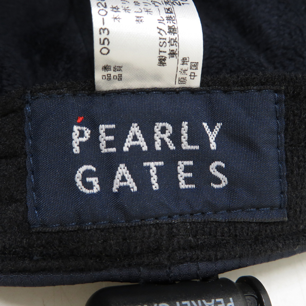 【美品】PEARLY GATES パーリーゲイツ フラットキャップ ネイビー系 FR [240101104216] ゴルフウェア_画像5