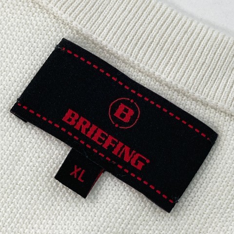 BRIEFING GOLF ブリーフィング Vネックニットベスト ホワイト系 XL [240101080104] ゴルフウェア メンズ_画像5