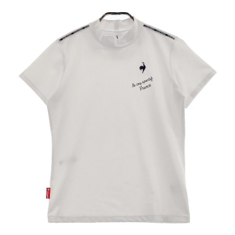 LE COQ GOLF ルコックゴルフ 2022年モデル ハイネック 半袖Tシャツ ホワイト系 L [240101082913] ゴルフウェア レディース_画像1