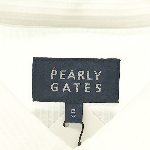 【新品】PEARLY GATES パーリーゲイツ 半袖ポロシャツ ホワイト系 5 [240101060302] ゴルフウェア メンズ_画像6