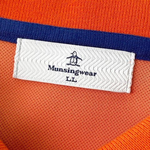 MUNSINGWEAR マンシングウェア NGWNGA11 半袖ポロシャツ 刺繍 オレンジ系 LL [240101081527] ゴルフウェア レディース_画像8