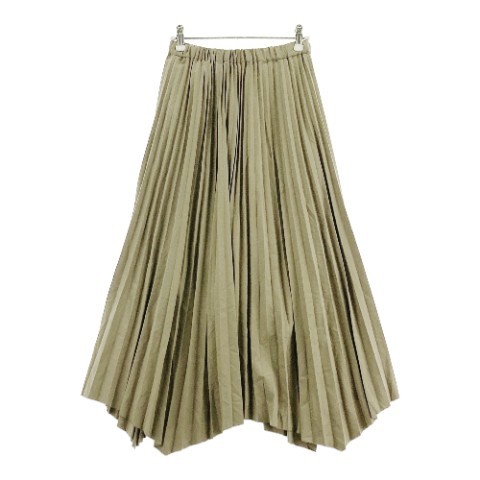 SACRA サクラ 121216121 WAVE HEM ACCORDION SKIRT アコーディオンプリーツロングスカート カーキ系 36 [240101071442] レディース_画像2