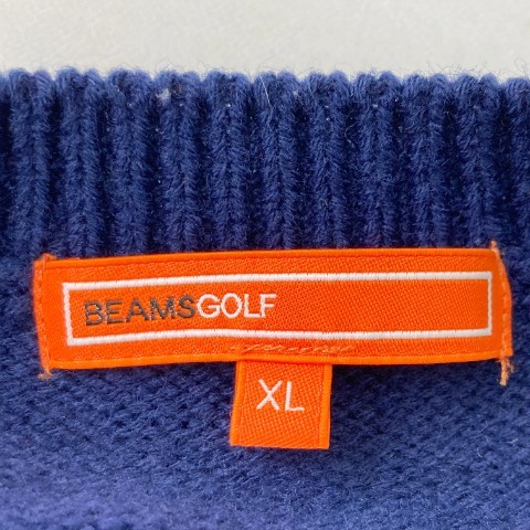 BEAMS GOLF ビームスゴルフ 長袖 ニットセーター PW ネイビー系 XL [240101082717] ゴルフウェア メンズ_画像5
