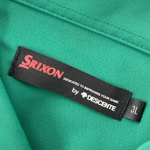 SRIXON スリクソン RGMLJA31 by DESCENTE 半袖ポロシャツ ボーダー柄 グリーン系 3L [240101088448] ゴルフウェア メンズ_画像6